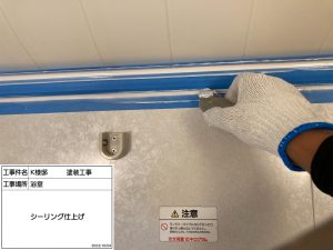 姫路市　多彩模様塗料でダイワハウス外壁塗装、防水工事、浴室コーキング補修