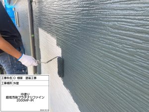 姫路市　外壁のコケ汚れを抑制してシックな雰囲気に大変身！グレー系の外壁屋根塗装